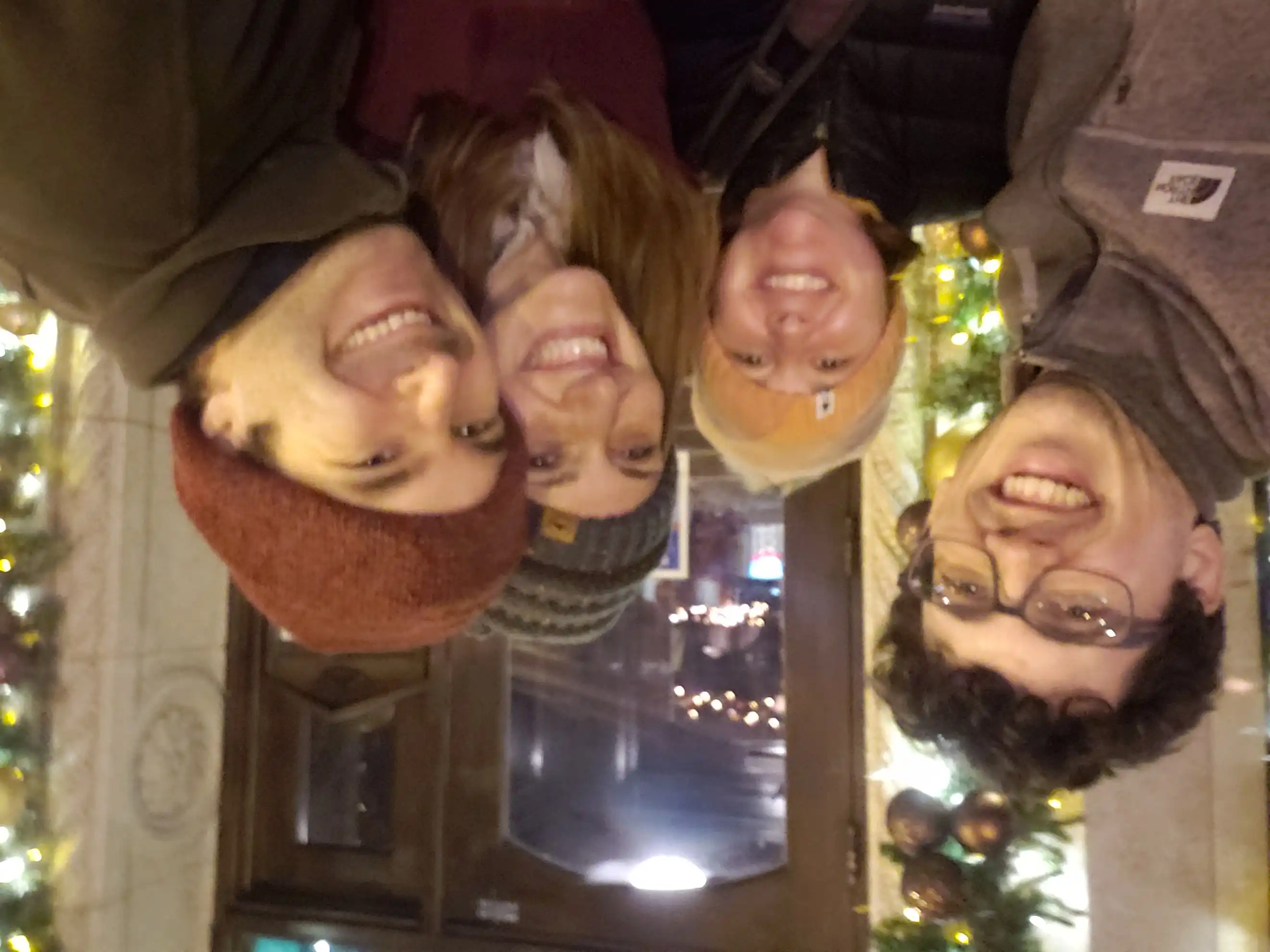 Alex, Amie, Sharon and David outside Lady Gregory's after our dinner date.