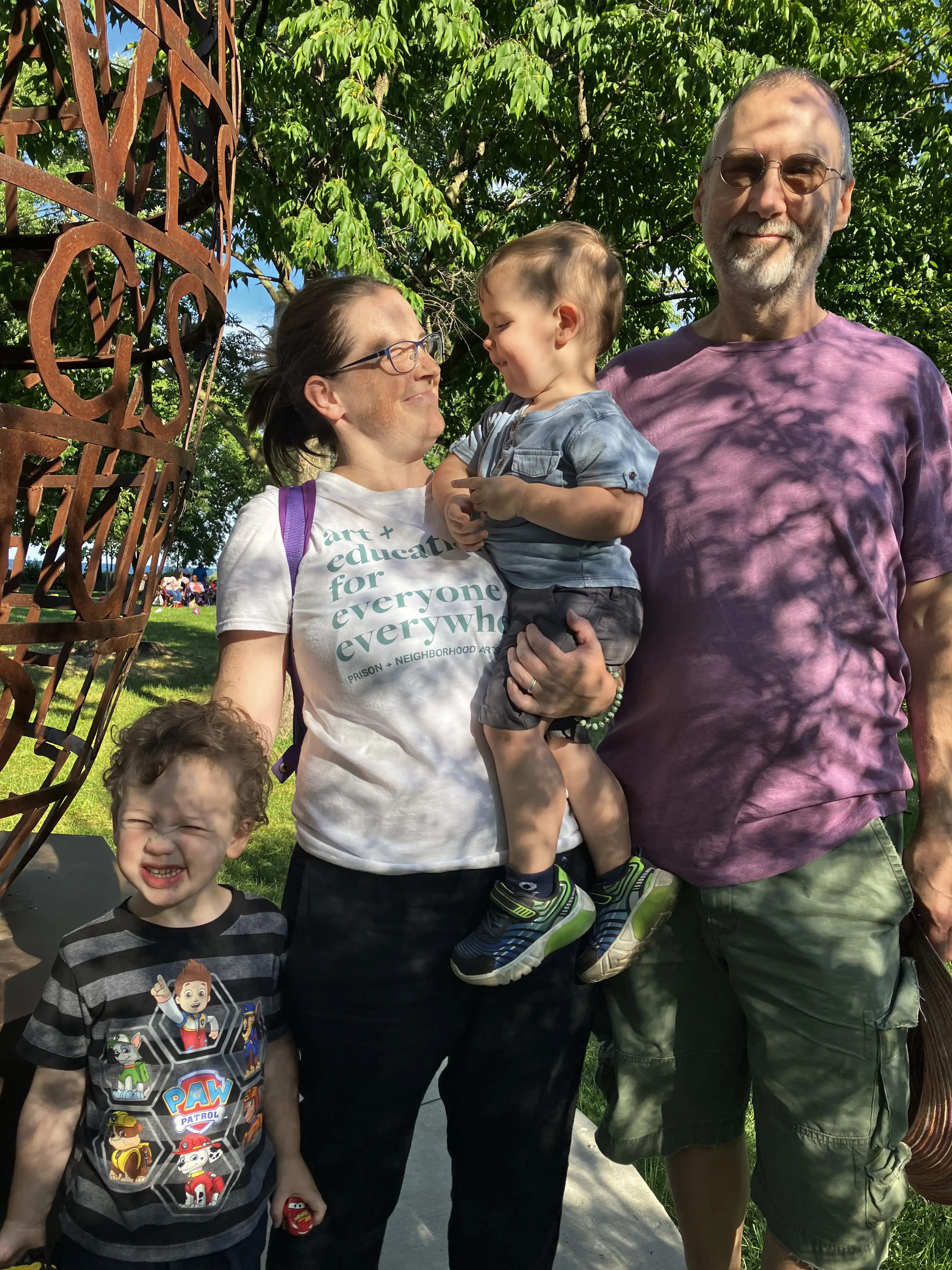 Graham, Cara, Royal and Douglas at the park.