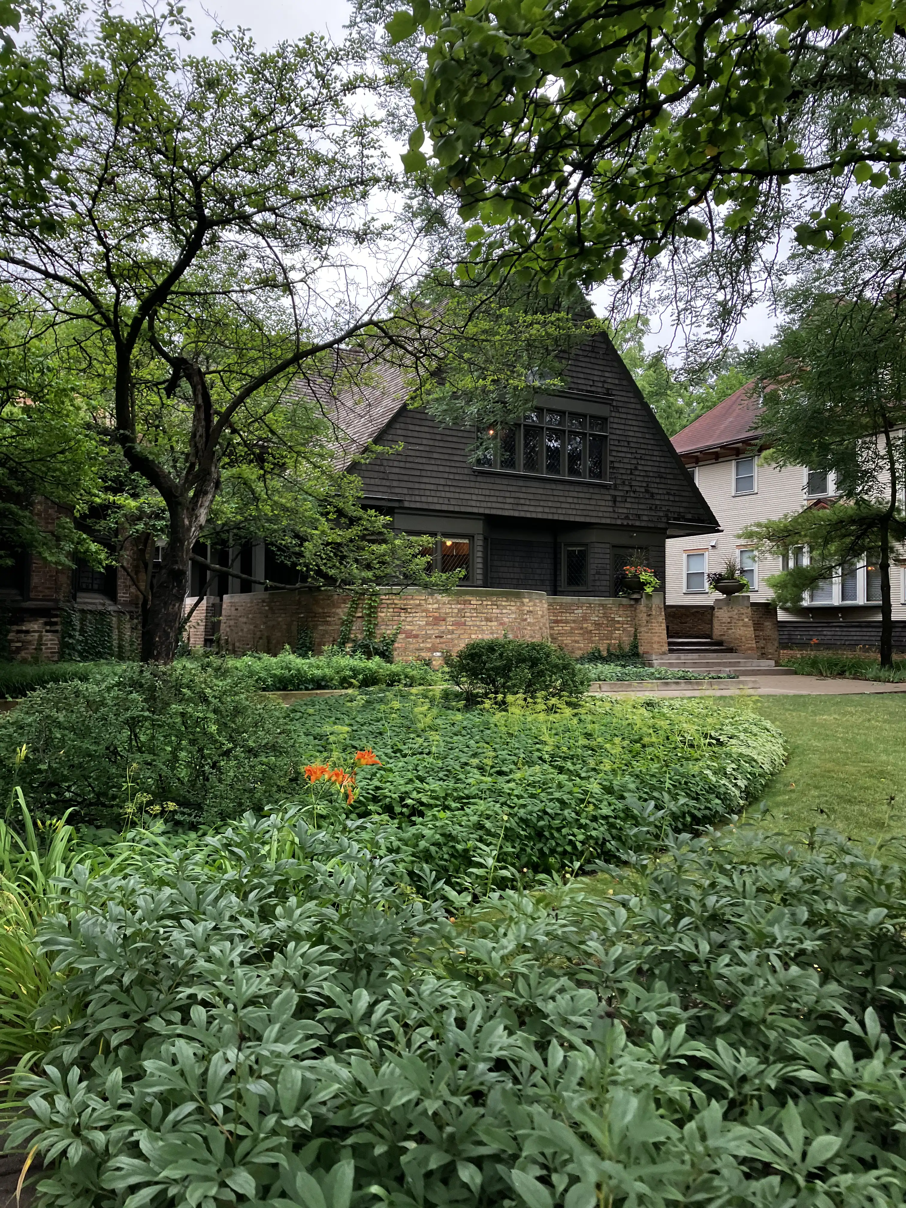 Frank Lloyd Wright's family home, as seen from the entrance.