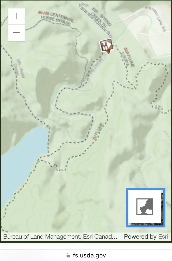 Map of the Black Hills Flume Trail.
