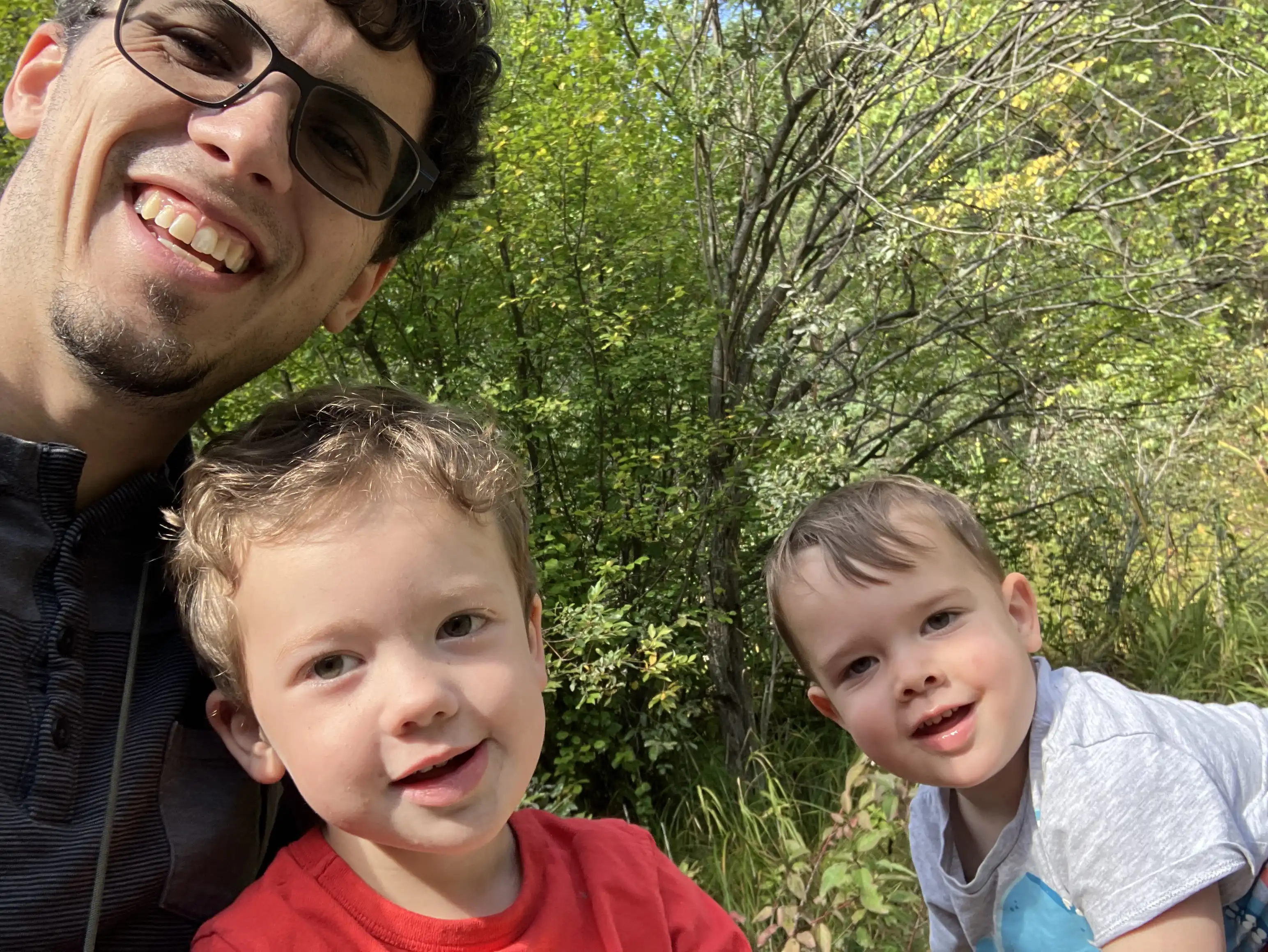 Alex, Graham and Royal after hiking the Flume Trail.