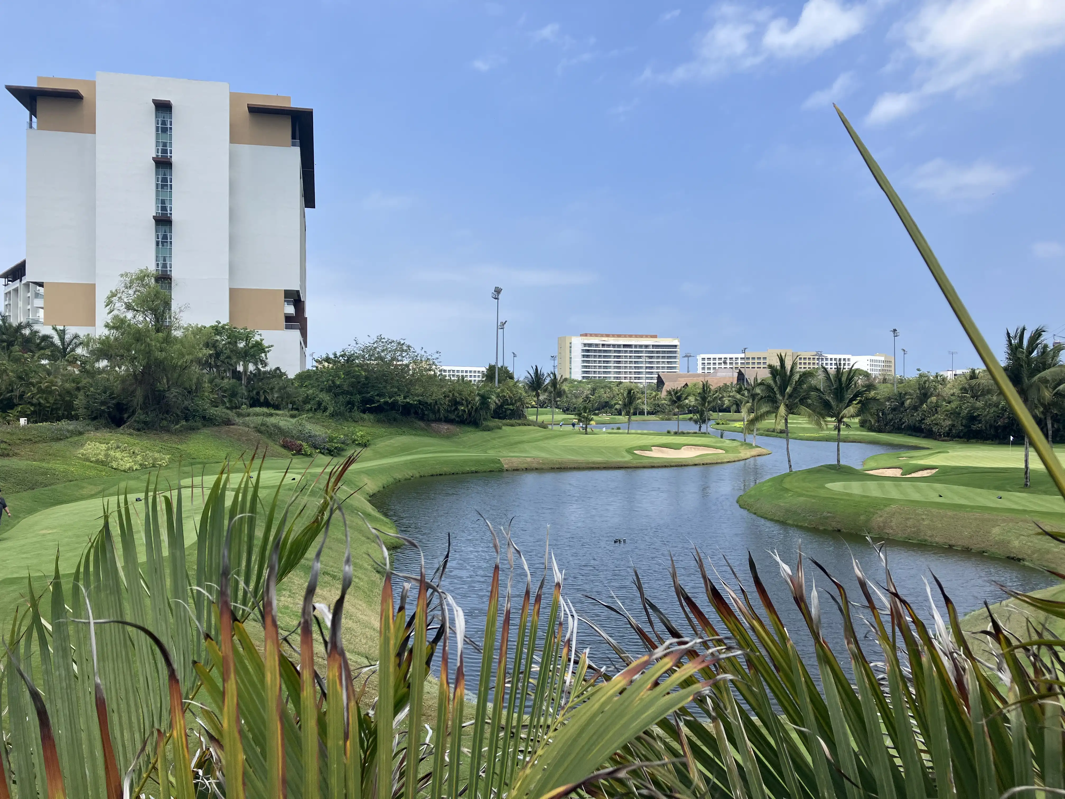 A ten-hole golf course in the center of Vidanta resort.